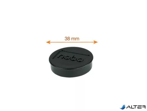 Korong mágnes, fehértáblához, 38 mm, 4 db, NOBO, fekete