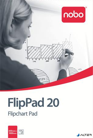 Flipchart papír, 650X955mm, 20 lap, NOBO