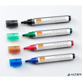   Táblamarker készlet, folyékonytintás, NOBO 4 különböző szín