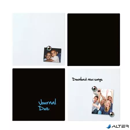 Üzenőtábla, mágneses, írható, fehér, 36x36 cm, NOBO/REXEL