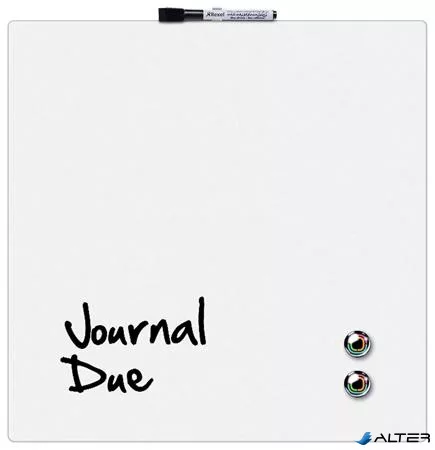 Üzenőtábla, mágneses, írható, fehér, 36x36 cm, NOBO/REXEL