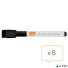 Táblamarker, kúpos hegyű, 2 mm, mágneses kupakkal, NOBO, fekete