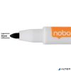 Táblamarker, kúpos hegyű, 2 mm, mágneses kupakkal, NOBO, fekete