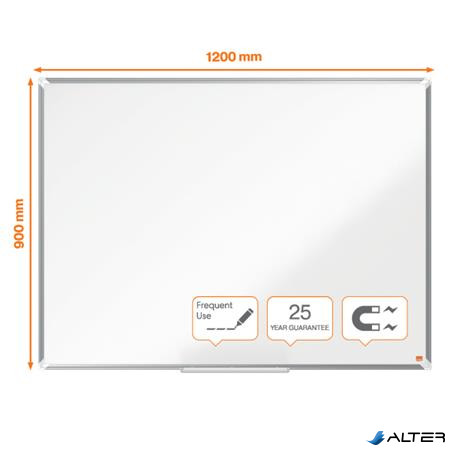 Fehértábla, zománcozott, mágneses, 120x90 cm, alumínium keret, Ecolabel, NOBO 'Premium Plus'