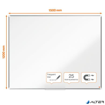 Fehértábla, zománcozott, mágneses, 150x120 cm, alumínium keret, Ecolabel, NOBO 'Premium Plus'