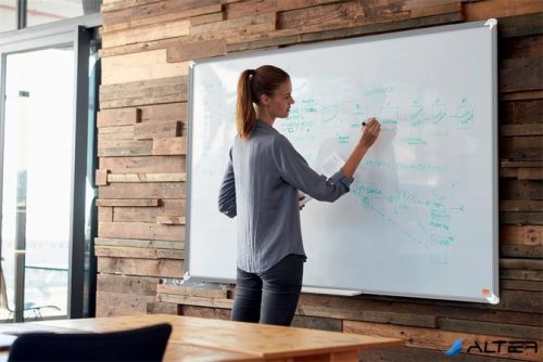 Fehértábla, zománcozott, mágneses, 180x120 cm, alumínium keret, Ecolabel, NOBO 'Premium Plus'