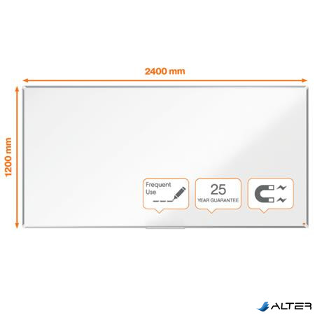 Fehértábla, zománcozott, mágneses, 240x120 cm, alumínium keret, Ecolabel, NOBO 'Premium Plus'