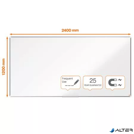 Fehértábla, zománcozott, mágneses, 240x120 cm, alumínium keret, NOBO "Premium Plus"
