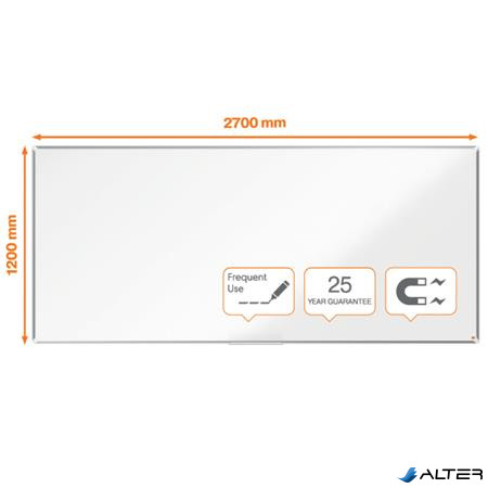 Fehértábla, zománcozott, mágneses, 270x120 cm, alumínium keret, Ecolabel, NOBO 'Premium Plus'