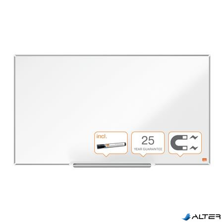 Fehértábla, zománcozott, mágneses, széles képarány, 40"/89x50cm, alumínium keret, NOBO "Impression Pro"