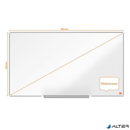 Fehértábla, zománcozott, mágneses, széles képarány, 40"/89x50cm, alumínium keret, NOBO "Impression Pro"