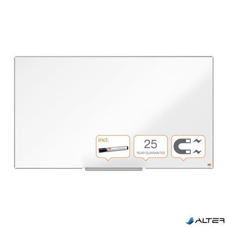 Fehértábla, zománcozott, mágneses, széles képarány, 55"/122x69 cm, alumínium keret, NOBO "Impression Pro"