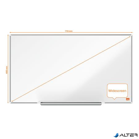 Fehértábla, mágneses, széles képarány, 32"/71x40 cm, alumínium keret, NOBO "Impression Pro"