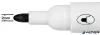 Táblamarker, kúpos hegyű, 2 mm, 10 db, NOBO "Glide", fekete