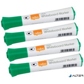   Táblamarker, kúpos hegyű, 2 mm, 10 db, NOBO "Glide", zöld