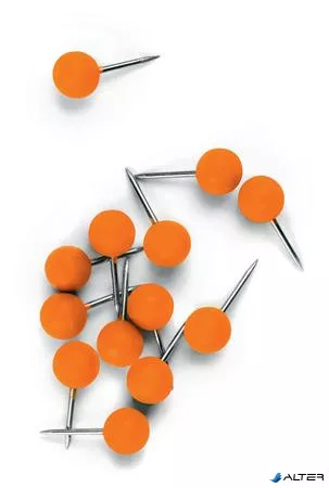 Térképtű, gömb fejű,100 db, NOBO narancs