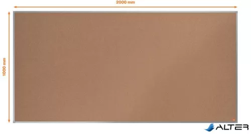 Parafatábla, 200x100 cm, alumínium keret, NOBO "Essence"