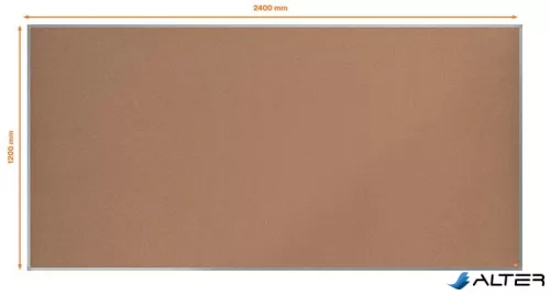 Parafatábla, 240x120 cm, alumínium keret, NOBO "Essence"