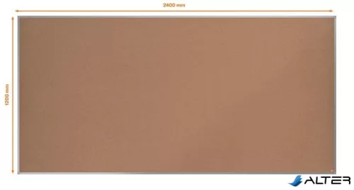 Parafatábla, 240x120 cm, alumínium keret, NOBO "Essence"