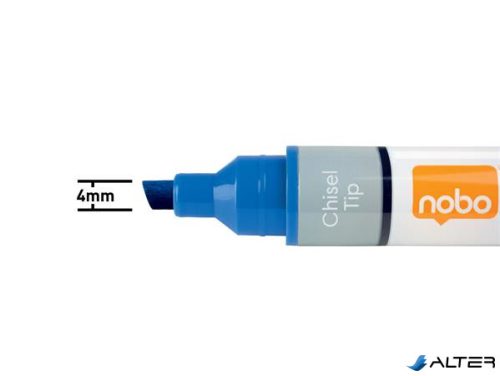Táblamarker, vágott hegyű, 4 mm, NOBO, kék