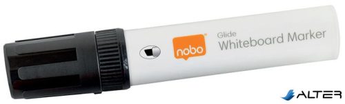 Táblamarker, jumbo méret, vágott hegyű, 10 mm, NOBO "Glide", fekete
