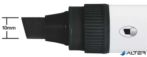 Táblamarker, jumbo méret, vágott hegyű, 10 mm, NOBO "Glide", fekete