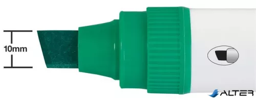Táblamarker, vágott hegyű, 10 mm, NOBO "Glide", zöld