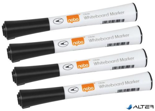 Táblamarker, kúpos hegyű, 1 mm, NOBO "Glide", fekete