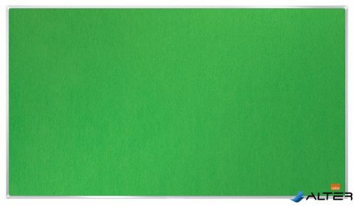 Textiltábla, széles képarány, 40"/89x50cm, alumínium keret, NOBO "Impression Pro", zöld
