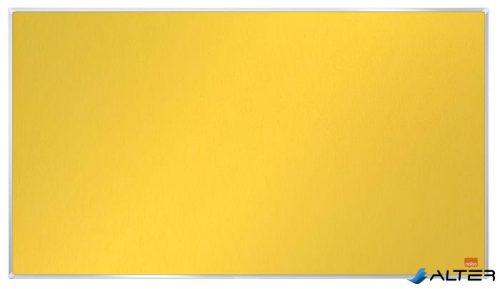 Textiltábla, széles képarány, 40"/89x50cm, alumínium keret, NOBO "Impression Pro", sárga