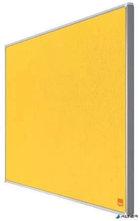 Textiltábla, széles képarány, 40"/89x50cm, alumínium keret, NOBO "Impression Pro", sárga