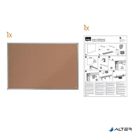 Parafatábla, 60x45 cm, alumínium keret, NOBO "Essence"