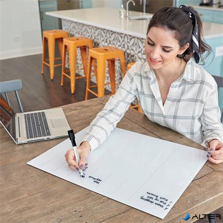 Tervezőtábla, üveg, mágneses felület, heti, 43x56 cm, NOBO "Home", fehér