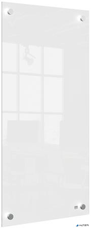 Üzenőtábla, üveg, fali, keskeny, 30x60 cm, NOBO 'Home', fehér