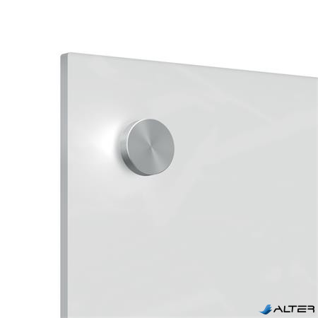 Üzenőtábla, üveg, fali, keskeny, 30x60 cm, NOBO "Home", fehér