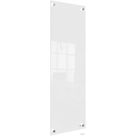   Üzenőtábla, üveg, fali, keskeny, 30x90 cm, NOBO "Home", fehér
