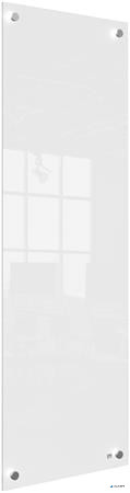 Üzenőtábla, üveg, fali, keskeny, 30x90 cm, NOBO 'Home', fehér
