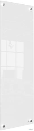 Üzenőtábla, üveg, fali, keskeny, 30x90 cm, NOBO "Home", fehér