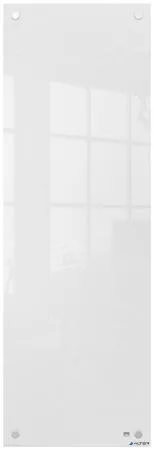 Üzenőtábla, üveg, fali, keskeny, 30x90 cm, NOBO "Home", fehér