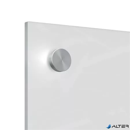 Üzenőtábla, üveg, fali, keskeny, 30x90 cm, NOBO "Home", fehér