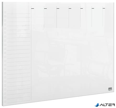 Tervezőtábla, akril, heti, fali/asztali, A4, NOBO "Home"