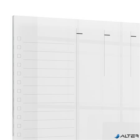 Tervezőtábla, akril, heti, fali/asztali, A4, NOBO "Home"