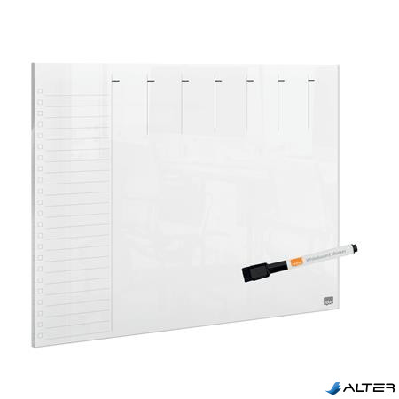 Tervezőtábla, akril, heti, fali/asztali, A4, NOBO "Home"