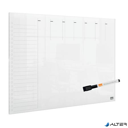 Tervezőtábla, akril, heti, fali/asztali, A3, NOBO "Home"