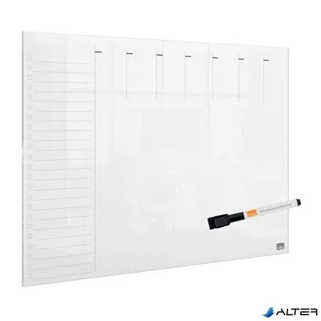 Tervezőtábla, akril, heti, fali/asztali, A3, NOBO "Home"