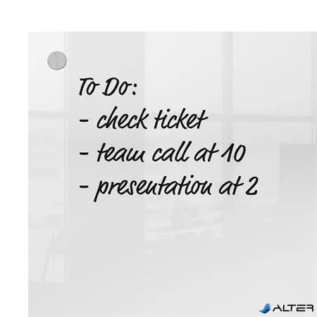 Emlékeztetőtábla, akril, fali, 30x30 cm, NOBO "Home", átlátszó