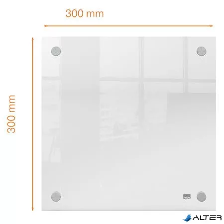 Emlékeztetőtábla, akril, fali, 30x30 cm, NOBO "Home", átlátszó