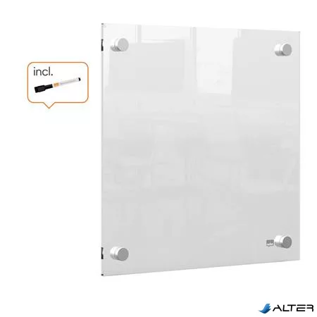 Emlékeztetőtábla, akril, fali, 30x30 cm, NOBO "Home", átlátszó