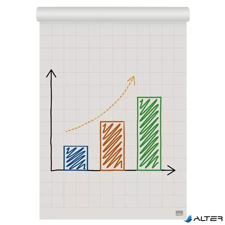 Flipchart papír, kétoldalas, sima/kockás, 580X810mm, 50 lap, NOBO