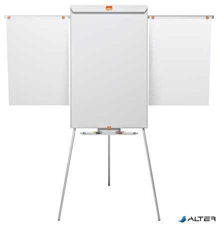 Flipchart tábla, mágneses felület, 2 db segédkarral, NOBO "Essentials", fehér